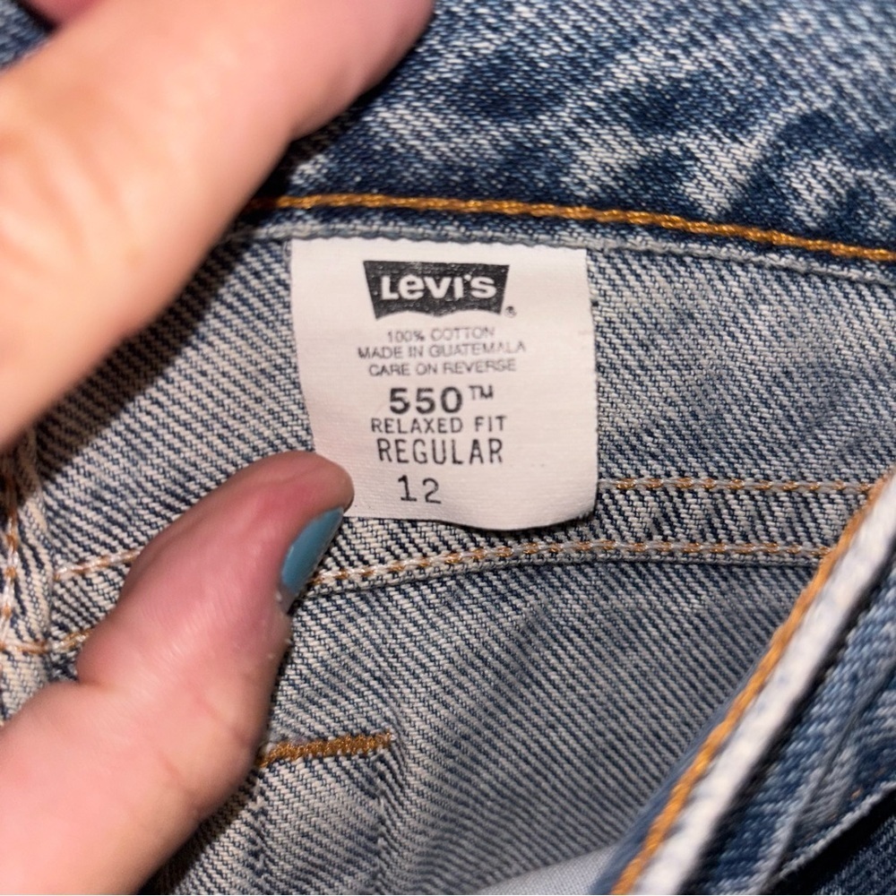Levi's 550 Size 12 Relaxed Fit Blue Jeans - Picture 4 of 8